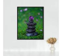 Diamond Painting Chat Diamond Painting Adulte OrchidéE, Peinture Diamant Activité Manuelle Adulte, DIY Tableau Diamant Cristal Broderie Point de Croix Kits, pour Décoration Cadeau (30x40cm) PJY9 3-H