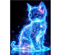 Diamond Painting chat,peinture diamant adulte,Kit 5D DIY Complet de Broderie Diamant pour Adultes et Enfants,Diamond Painting Animaux Chaton, Peinture Strass Murale Décoration Intérieure DIY (30x40cm)