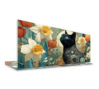 Diamond Painting Chats Diamant Painting Adulte Mignon Broderie Diamant DIY Point de Croix Kit Complet, Diamond Tableau Artisanat Cristal Canevas Art pour Murale Decoration Chambre 90 x 200 cm S698