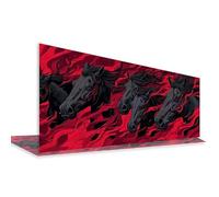 Diamond Painting Cheval Diamant Painting Adulte Rouge Broderie Diamant DIY Point de Croix Kit Complet, Diamond Tableau Artisanat Cristal Canevas Art pour Murale Decoration Chambre 60 x 150 cm S672