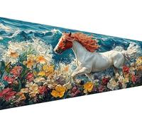 Diamond Painting Cheval Diamond Painting Adulte PulvéRisation Kit Broderie Enfant Loisirs CréAtifs Adultes Kit,5D Point Croix Paintings,MosaïQue Pour Maison DéCoration,Cadeau Femme 100x200cm Q1-460