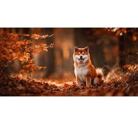 Diamond Painting Chien, Peinture Diamant Enfant Couleur Orange, Dessin Adulte Activité Manuelle, Diamond Painting Accessoires Broderie, Diamant Kit Complet Mosaique, Cadeau Homme 20x40cm X-301