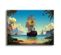 Diamond Painting Ciel Bateau Loisirs Créatifs Adultes, Peinture Decoration Noel, Strass Point de Croix Kit, Mosaique Loisir Creatif, Cristal Diamond Painting, Decoration Maison, Cadeau 20x30cm Z-l-728