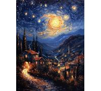 Diamond Painting Ciel éToilé, 5D Diamond Painting Adulte Plante, DIY Ronde Peinture Diamant, Peinture Diamant Enfant, Débutant Strass Point de Croix, Artisanat Strass Kit, Décoration, 100x135cm E-9142