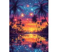 Diamond Painting Ciel éToilé, Arbre Diamond Painting Adulte, 5D DIY Cristal Strass Point de Croix Peinture Sets, Peinture Diamant Kit Complet Enfant, pour Cadeau femmes décoratif 100x135cm 0U-599