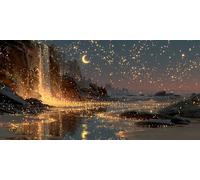 Diamond Painting Ciel éToilé, Paysage Diamond Painting Adulte Grand Format, DIY Activité Manuelle Adulte, Mosaique Loisir Creatif Crystal Art CréAtifs Peinture, Décorations 200x100cm - SW2511I55