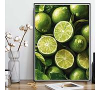 Diamond Painting Citron Diamond Painting Adulte, Peinture Diamant Fruit Broderie Diamant 5D DIY Diamant Mosaik Strass Point de Croix Loisirs Créatifs pour Decoration Murale, Cadeau 30x40 cm -ly250821P