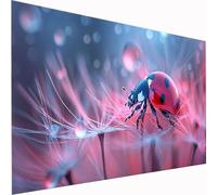 Diamond Painting Coccinelle à sept points, animal Diamond Painting Adulte Enfant Kit, 5D Kit Peinture Diamant Broderie Diamant Carré Complète Kit Complet pour Adultes Activité Créative 70x140cm Z1-586