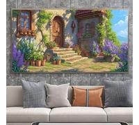 Diamond Painting Coin De Rue Diamond Painting Adulte 70x140cm Peinture Diamant Rétro 5D Broderie Diamant Kit Bricolage Manuelle Adulte Broderie Point de Croix Cristal Arts Murale Maison Décor A-U910