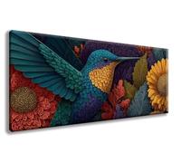 Diamond Painting Colibri Diamond Painting Adulte Grand Format 100x300 cm, Peinture Diamant Animaux Broderie Diamant DIY Loisirs Créatifs Adultes Toile Peinture Kit pour Decoration Maison -zzg2508BV