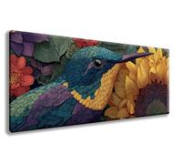 Diamond Painting Colibri Diamond Painting Adulte Grand Format 70x140 CM, Peinture Diamant Fleur Broderie Diamant DIY Loisirs Créatifs Adultes Toile Peinture Kit pour Decoration Maison -zzg25088A