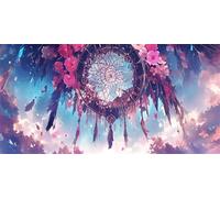 Diamond Painting coloré Activité Manuelle Adulte Sonnette à vent Diamond Painting Enfant Broderie Point de Croix, 5D DIY Cristal Art Peinture Kit Dessin Adulte, pour Murale Décoration, 35x70cm a-27