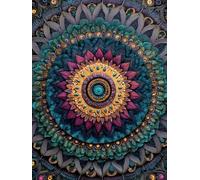 Diamond Painting Coloré Diamond Painting Adulte, 5D Broderie Diamant Kit Complet Mandala Carré Peinture Diamant Accessoires Loisirs Créatifs Adultes Point de Croix Décoration Murale 25x35 cm S-333