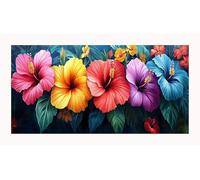 Diamond Painting Coloré Diamond Painting Adulte Fleur Broderie Diamant Grand Format 20x40cm DIY 5D Round Full Drill Diamond Art Kit, Gemme Strass Point de Croix Set, Décoration Murale Maison sjke-4