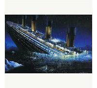 Diamond Painting Complet Navire du Titanic 16x20Inch 5d broderie peinture diamant painting kit complet pour Enfant/Adulte Strass, Diamant Arts Craft pour la Décoration Murale Square Drill 40x50cm