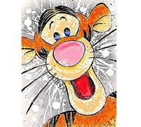 Diamond Painting Complet Tigrou Winnie 20x27Inch 5d broderie peinture diamant painting kit complet pour Enfant/Adulte Strass, Diamant Arts Craft pour la Décoration Murale Square Drill 50x70cm