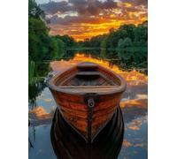 Diamond Painting Coucher De Soleil 5D Diamond Painting Adulte RivièRe, DIY Peinture Diamant Adulte Full Drill Strass Point de Croix Kits, Broderie Diamant pour Décoration Maison 100x130cm 9-6138