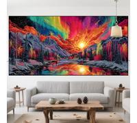 Diamond Painting Coucher de soleil Diamond Painting Enfant Aurore Activité Manuelle Adulte Débutant Peinture Diamant,2025 Nouveau DIY 5D Mosaique Broderie Diamant Point de Croix Décor 100x300cm QO-532