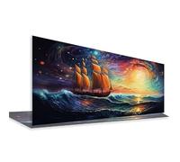 Diamond Painting Coucher De Soleil Peinture Diamant Adulte Grand Format 200 x 90 cm, 5D Diamond Painting Mer Broderie Diamant Kit Complet, DIY Point de Croix Loisirs Créatifs, Décoration Maison S653