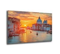 Diamond Painting Coucher de soleil Ville, Kit Peinture Adulte Enfant, Diamond Painting Grand Format, Broderie Diamant Kit Complet, Cristal Art Peinture, for Maisons Murale Decoration 40x55 cm L-436