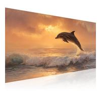 Diamond Painting CoucherDeSoleil Peinture Diamant Kit Complet Adulte Enfant Débutant, DIY 5D Dauphin Broderie Diamant Grand Format 100x200cm Full Strass Art Mural Deco, Loisirs Créatifs Cadeau 2Z-573