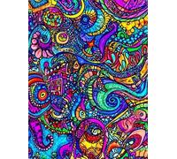 Diamond Painting Couleur, Abstrait Diamond Painting Adulte, 5D DIY Full Drill Strass Kit Mosaique Peinture Diamant Activité Manuelle Adulte pour Decoration Chambre, Cadeau Homme 45x60cm, Model505