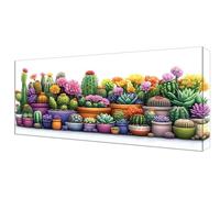 Diamond Painting Couleur Cactus DIY Full Drill Diamond Painting Enfant, Large Peinture Diamant Adulte Kit Complet, Broderie Point De Croix Diamant Arts Craft Kit, Décoratio D'intérieur 30x60cm J-113