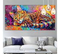 Diamond Painting Couleur Diamond Painting Adulte Grand Format 90x250cm Peinture Diamant Chat Broderie Diamant kit Complet Strass Point de Croix Cristal Canevas Artisanat,Maison Décoration Cadeaux YC-7