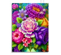 Diamond Painting Couleur Diamond Painting Adulte Vase À Fleurs Broderie Diamant Grand Format 50x70cm DIY 5D Strass Peinture Diamant Cristal Puzzle Loisirs Créatif Adultes Peinture, Décoration z380f