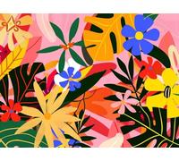 Diamond Painting Couleur Fleurs, Diamond Painting Adulte et Enfant, Kit de Broderie Diamant 5D, Diamond Art Peinture Kit, Diamant Artisanat Strass Point de Croix, Décoration pour la maison 35x25cm P51