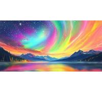 Diamond Painting Couleur Peinture Diamant Aurore Diamond Painting Adulte 5D Cristal Débutant Art Kit, DIY Activité Manuelle Adulte Kits pour Decoration Maison Murale, Cadeau Femme 80x160cm, Model232