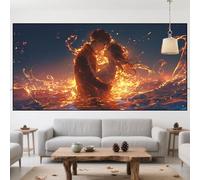 Diamond Painting Couple Diamond Painting Adulte 30x60cm 2025 Nouveau Bricolage 5D Strass Broderie Point de Croix Peinture Diamant Amour,Loisirs Créatifs Adultes Kits pour Décoration Cadeau QO-289