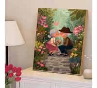 Diamond Painting Couples - Kit de Peinture Diamant Toile 60x90cm - Broderie au Point de Croix avec Strass en Cristal pour Décoration Murale Maison, Loisirs Créatifs Anti-Stress Cadeau (Couple) 2Z#573