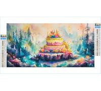 Diamond Painting Cuisine Diamond Painting Adulte Grand Format 40x80cm Fleur Broderie Diamant Accessoires Complet, 5D Peinture Diamant Art Crafts Point de Croix Peinture Kit, Decoration Maison G1-38