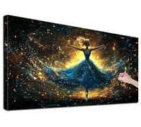 Diamond Painting Danseur, Peinture Diamant Adulte Rêve, 60x140 cm 5D Grand Diamond Painting Kit Complet, Diamant Strass Point de Croix Cristal Paintings, Kit Broderie pour Decoration Maison, H-65
