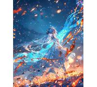 Diamond Painting Dessin Animé Diamond Painting Adulte Enfant, 5D Peinture Diamant Rêve Bricolage Round Cristal Strass Point de Croix Broderie Diamant Kit Complet, Decoration Chambre 80x100cm z-1408