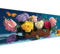 Diamond Painting Dessin Animé Diamond Painting Adulte Fleur Diamant Paintings Adulte Débutant,5D Peinture Diamant,Ronde Peinture Diamants,Décoration Murale Maison Geburtstag Cadeau Kind 30x60cm YZ-373