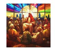 Diamond Painting Dieu 65x65cm 2025 Nouveau Diamond Painting Jésus 5D Carré Broderie Diamant avec Accessoires Activité Manuelle Adulte CréAtifs Peintures Arts Set pour Décoration Murale Maison O-477z