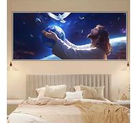 Diamond Painting Dieu Diamond Painting Adulte Enfant XXL, 2026 New 5D Loisirs Créatifs Adultes Bricolage Broderie Diamant Peinture Diamant Artisanat Point de Croix, Décoration Terre 70x180cm Z-S877