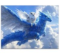 Diamond Painting Dinosaure Diamond Painting Adulte, Mignon Peinture Diamant Enfant, DIY Kit Broderie Diamant Cristal Strass Embroidery Point de Croix Paintings Tableau Decoration Murale 60x80cm Y9-341