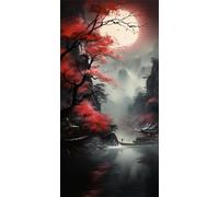 Diamond Painting Dragon chinois Diamant Painting 5D Diamond-Painting Broderie Diamant Kit Complet, Peinture Diamant Adulte/Enfant DIY Cristal Craft pour Salon Chambre DéCoration Murale 40x80cm, u448