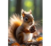 Diamond Painting écureuil Dessin animé Diamond Painting Adulte Kits, 5D DIY Peinture Broderie Diamant Painting Kit, 5D Diamant Strass Enfants Pour Painting Pour Murale Décoration Cadeau 40x50cm A-913
