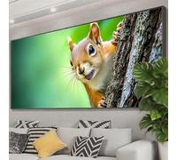 Diamond Painting Écureuil Diamond Painting Adulte Grand Format 175x70 cm, Animal Broderie Diamant Kit Complet, 5D Bricolage Carré Tableau en Perles à Coller Peinture pour Decoration Maison Z0-456