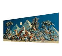Diamond Painting Egypte Diamond Painting Adulte, 5D Peinture Diamant Pyramide Activité Manuelle Adulte Bricolage 5D Carré Cristal Strass Point de Croix Artisanat pour Decoration Murale 50x120cm w-1515