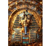Diamond Painting Égypte, Diamond Painting Adulte Broderie Diamant Petit Format 30x40cm Diamond-Painting Pharaon égyptien Diamond Painting Kit Complet Loisirs Créatifs Adultes, Murale Décoration 4-1