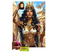 Diamond Painting Égypte femmes Diamond Painting Adulte, DIY 5D kit Diamant Painting, Peinture Diamant Enfant, perle Diamant Broderie Painting Diamant Art Set pour Décor Murale Maison 20x30 cm V-6