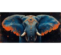Diamond Painting Éléphant, Diamond Painting Adulte 60 x 30 cm, Animal Peinture Diamant Strass Kit Broderie, Loisirs Créatifs Adultes, Peinture Diamant Kit Point de Croix pour Cadeau Femme ZSHD-3347
