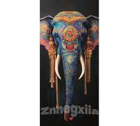 Diamond Painting Éléphant Peinture Diamant Adulte/Débutant, Totem Diamond Painting Adulte Grand Format 160 x 80 cm, DIY 5D Diamant Painting XXL Broderie Diamant Kit Complet, pour Murale Décoration