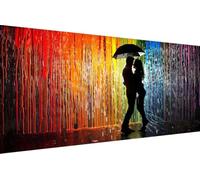 Diamond Painting Enfant Amour, 5D Painting Diamant Grand Format Abstrait DIY Loisirs Créatifs Adultes Kit Broderie Diamant Kit Complet Rond Drill Peinture Adulte Murale Décoration70x140cm 5-FF20