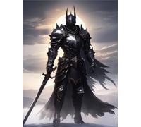 Diamond Painting Enfant, Ange Chevalier Peinture Diamant Loisirs Créatifs Adultes, Broderie Diamant Point de Croix Cristal Diamond Painting Paysage, Painting Diamant Decoration Chambre(30x40cm)-C8